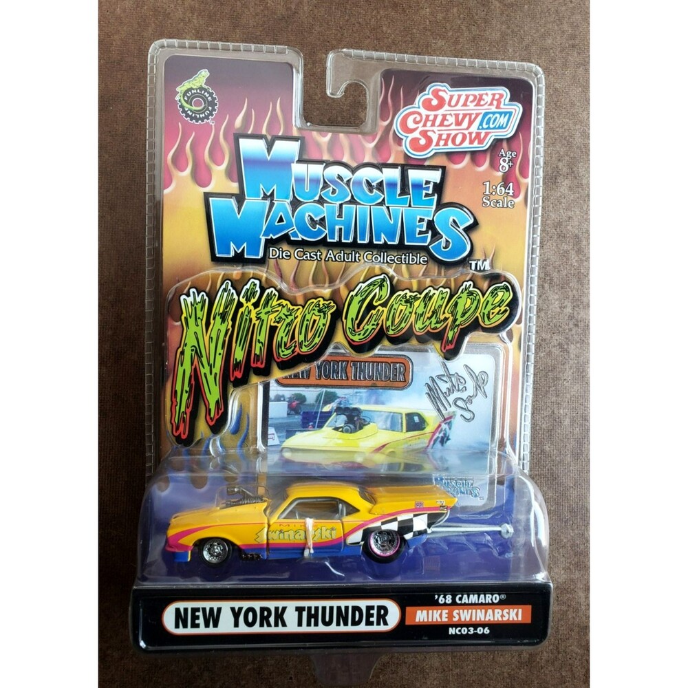 Muscle Machines '68 CAMARO Yellow  NITRO COUPE NEW YORK THUNDER  Mike Swinarski